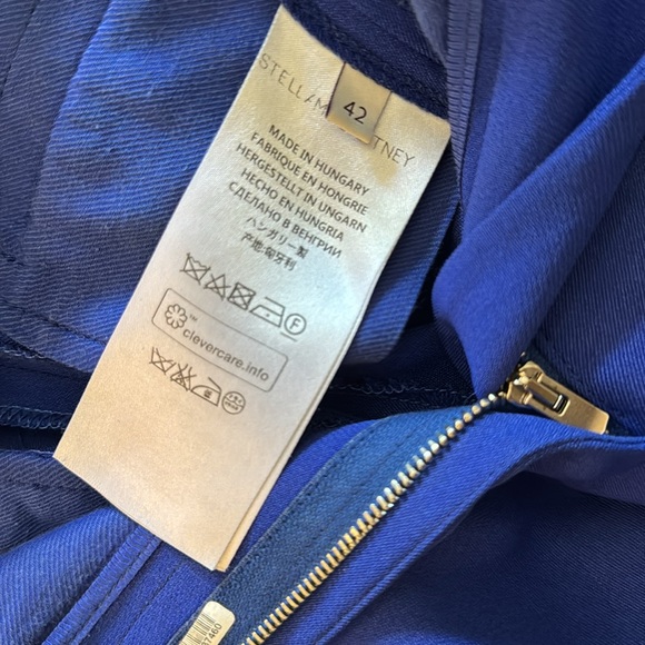 Stella McCartney Blue Trouser with Ruffle Slit - Picture 5 of 5